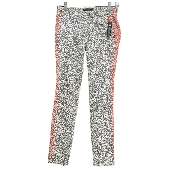 Maison Scotch Muti Dyed Leopard Print Ambre Jeans 25 - Picture 1 of 11